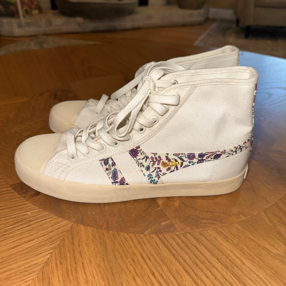 NWOT J. Crew x Gola for J. Crew Coaster High Top Sneakers Liberty floral - Picture 5 of 10